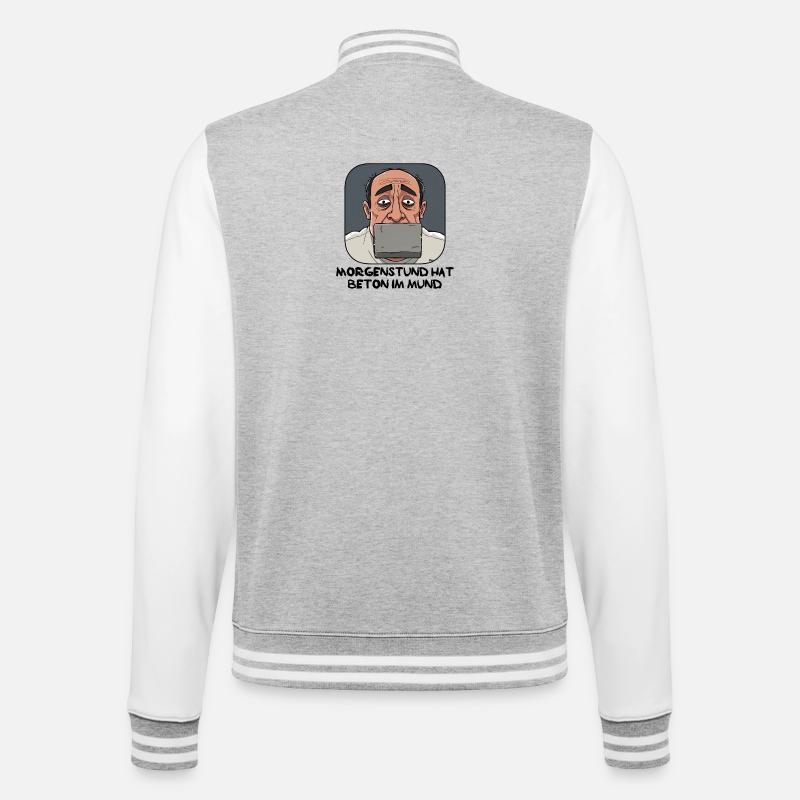 Bildschirmfokus Cartoon - College-Sweatjacke - Grau meliert/Weiß