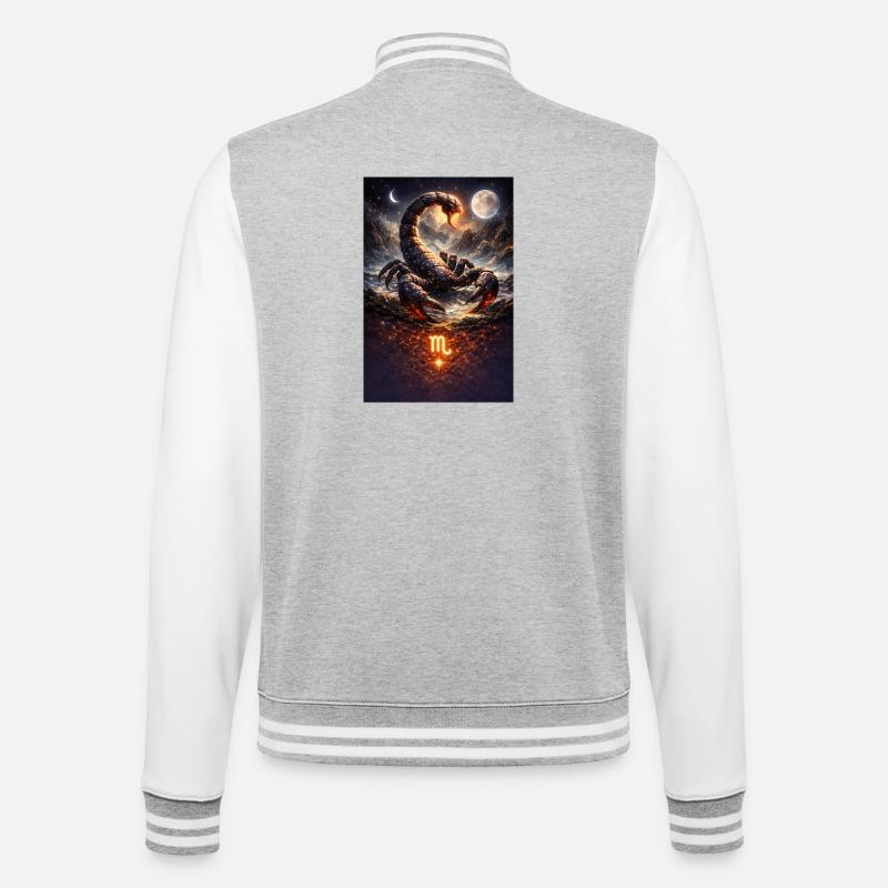 Scorpion - College Sweat Jacket - heather grey/white