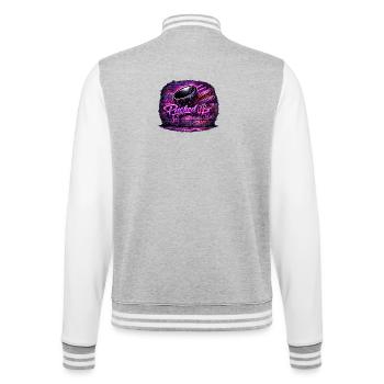 Picked Up Neon Graffiti - College-Sweatjacke - Grau meliert/Weiß - Hinten - Marisol (170cm)
