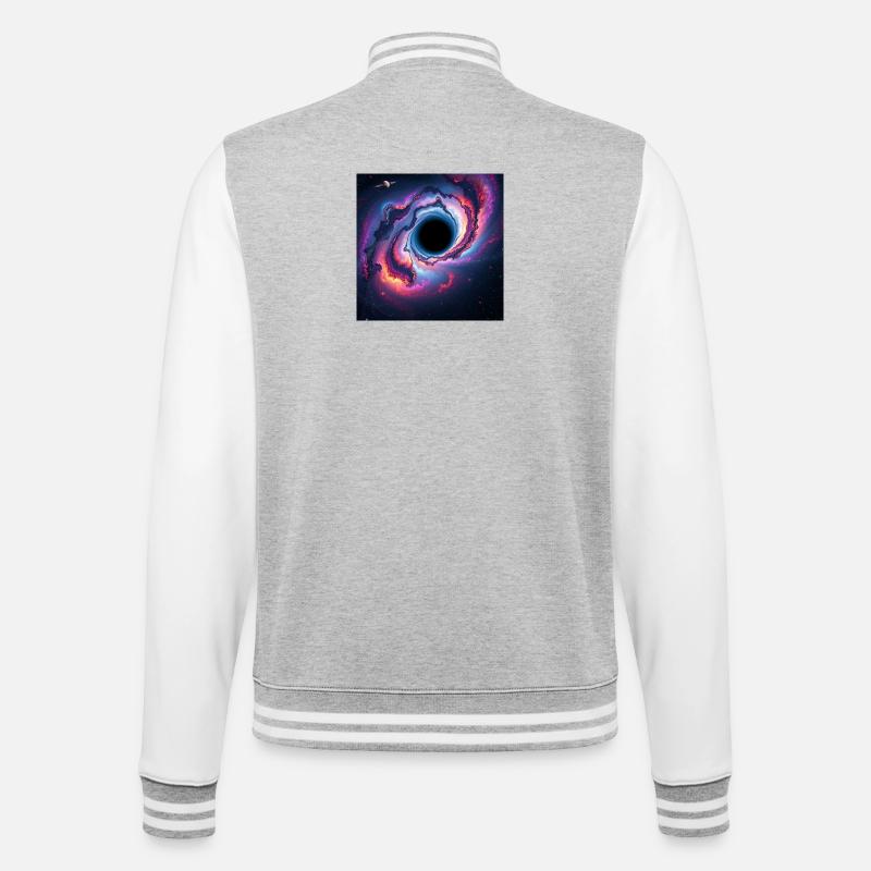 Trou noir dans la galaxie néon - Veste Teddy - gris chiné / blanc