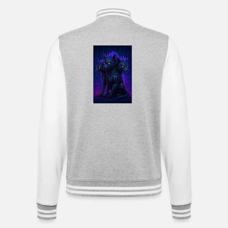 RockyZoo20 - College-Sweatjacke - Grau meliert/Weiß