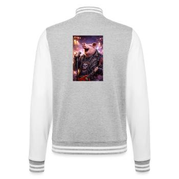 RockyZoo45 - College Sweat Jacket - heather grey/white - Back - Marisol (170cm)