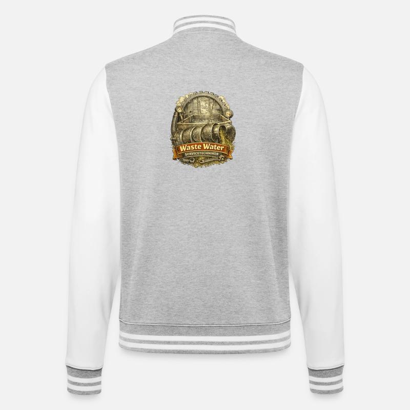 Technicien - Veste Teddy - gris chiné / blanc