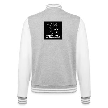Bear Fat Depth Black - College Sweat Jacket - heather grey/white - Back - Marisol (170cm)