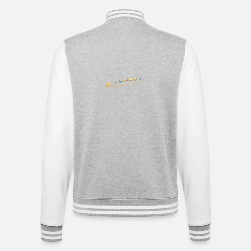 Solar System - College Sweat Jacket - heather grey/white