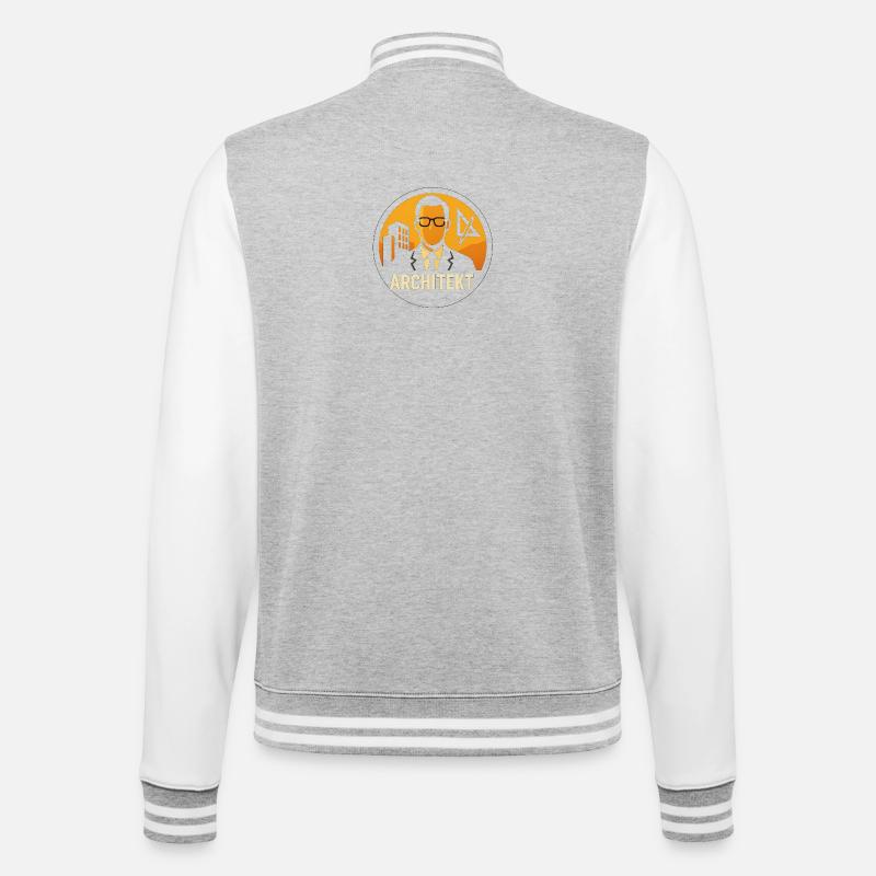 Plan d’icône d’architecte - Veste Teddy - gris chiné / blanc
