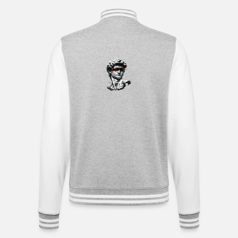 Baroque de bug de buste - Veste Teddy - gris chiné / blanc