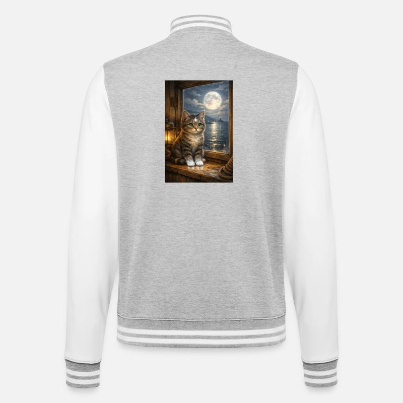 Mondscheinpfoten_ - Veste Teddy - gris chiné / blanc