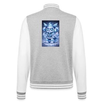 Eis-Kristall Robo-Hund - College Sweat Jacket - heather grey/white - Back - Marisol (170cm)