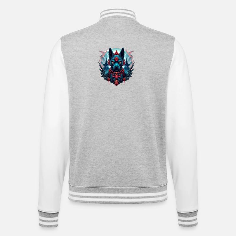 Éveil de la Bête du Temple - Veste Teddy - gris chiné / blanc