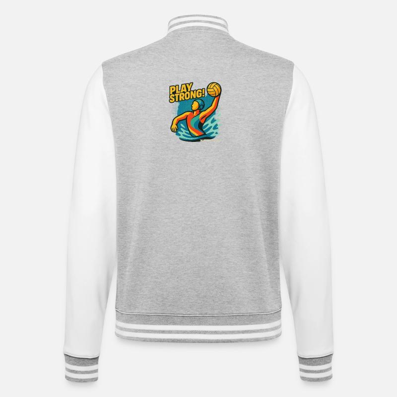 Power Water Polo - College Sweat Jacket - heather grey/white