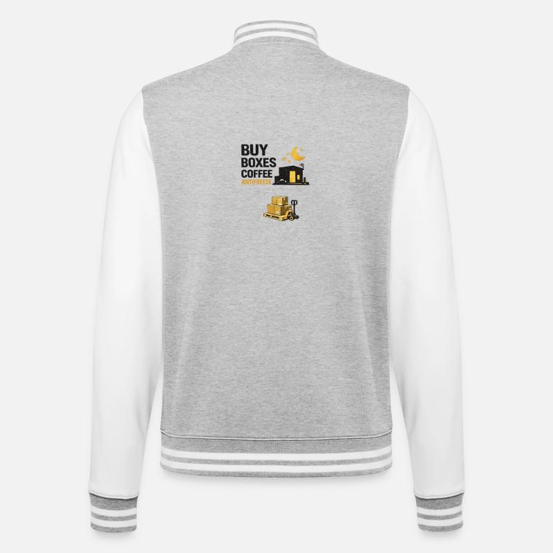 Night Shift Boxes Coffee Antifreeze - College Sweat Jacket - heather grey/white