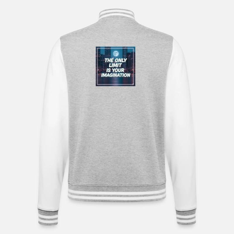 Seule votre imagination pose des limites - Veste Teddy - gris chiné / blanc