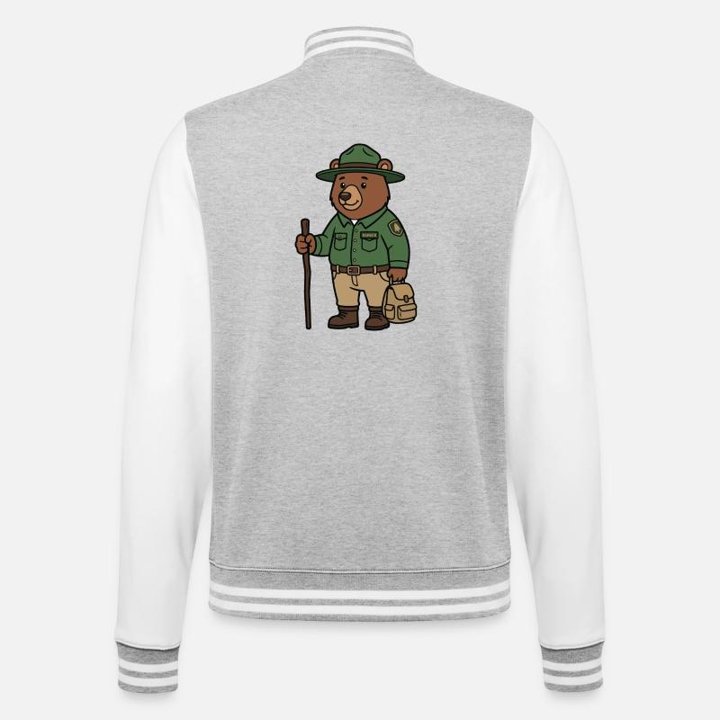Garde forestier des ours - Veste Teddy - gris chiné / blanc
