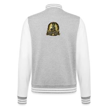 Kaffee Alarm Zombie Warnung - College-Sweatjacke - Grau meliert/Weiß - Hinten - Marisol (170cm)
