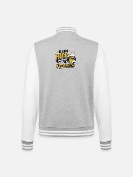 Kein Bier, das Nehme Ich Persönlich - College Sweat Jacket - heather grey/white