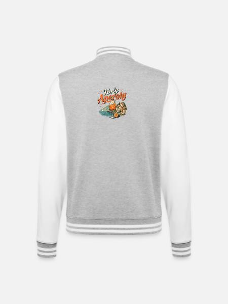 Coastal aperitif at sunset - College Sweat Jacket - heather grey/white