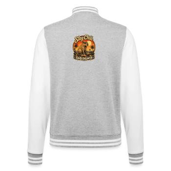 Stay Chill Bear sur le skateboard - Veste Teddy - gris chiné / blanc - Dos - Marisol (170cm)