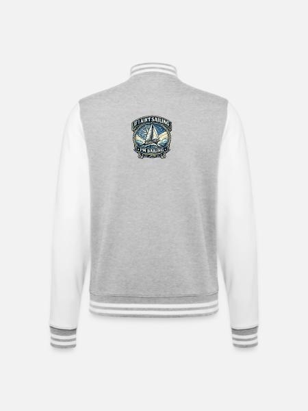 If I Ain’t Sailing, I’m Bailing - College Sweat Jacket - heather grey/white