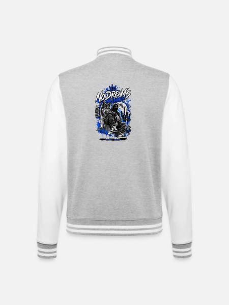 Mindset streetwear - College Sweat Jacket - heather grey/white