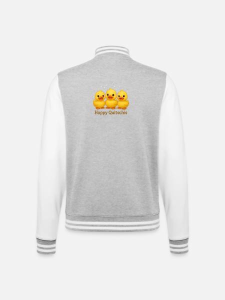 Joyeux Quitschis - Veste Teddy - gris chiné / blanc