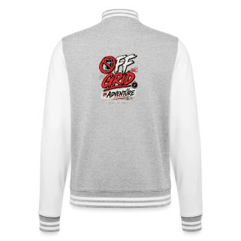 Off Grid – No Signal No Stress - College Sweat Jacket - heather grey/white - Back - Marisol (170cm)
