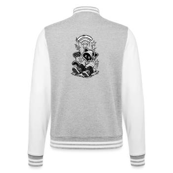 Disconnected Cat - College Sweat Jacket - heather grey/white - Back - Marisol (170cm)
