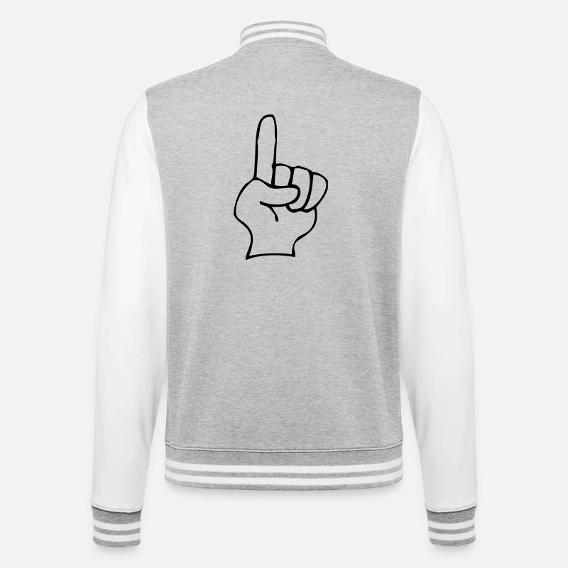 Index - Veste Teddy - gris chiné / blanc
