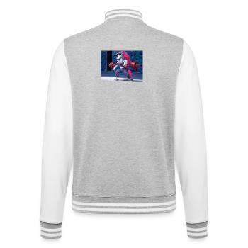 Powerful unicorn training - College Sweat Jacket - heather grey/white - Back - Marisol (170cm)
