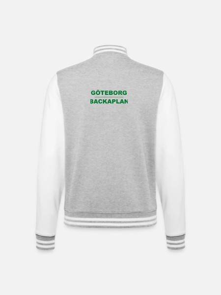Göteborg Backaplan – Design vert-noir - Veste Teddy - gris chiné / blanc