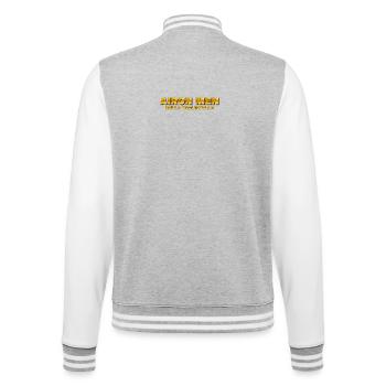 Nudel Airon Herren - College-Sweatjacke - Grau meliert/Weiß - Hinten - Marisol (170cm)