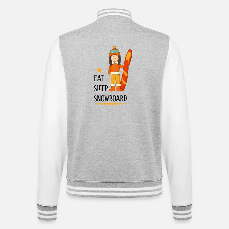 snowboard - College Sweat Jacket - heather grey/white