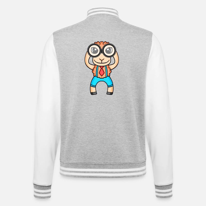 Télescope Astronomie Astronome Moutons - Veste Teddy - gris chiné / blanc