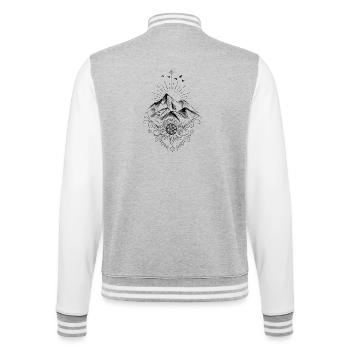 Randonnée Montagnes Edelweiss - Veste Teddy - gris chiné / blanc - Dos - Marisol (170cm)