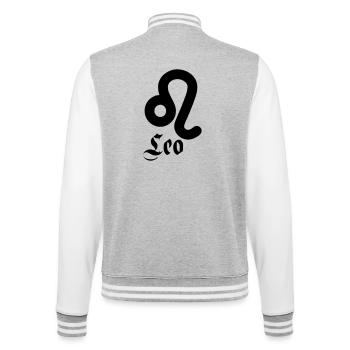 Leo Leeuw - College Sweat Jacket - heather grey/white - Back - Marisol (170cm)