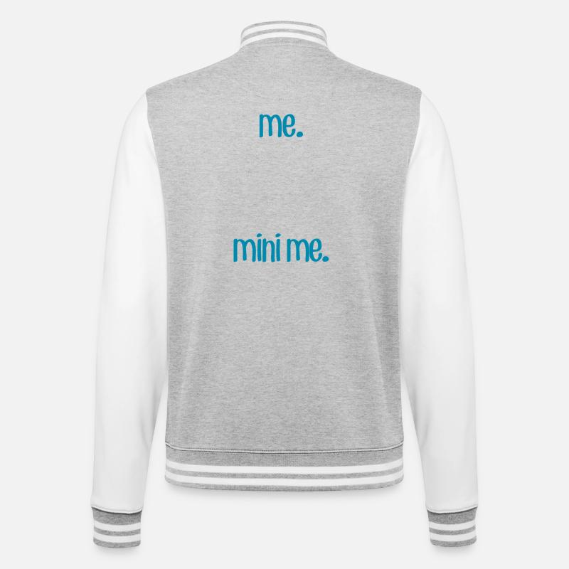 Ich & M Ich - College-Sweatjacke - Grau meliert/Weiß