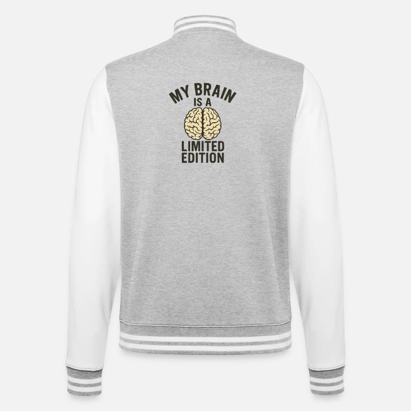 My Brain est une édition limitée - Veste Teddy - gris chiné / blanc