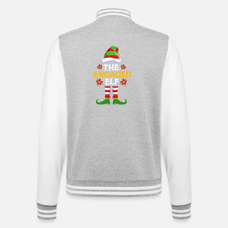 Elfe Elf Cadeau de Noël - Veste Teddy - gris chiné / blanc