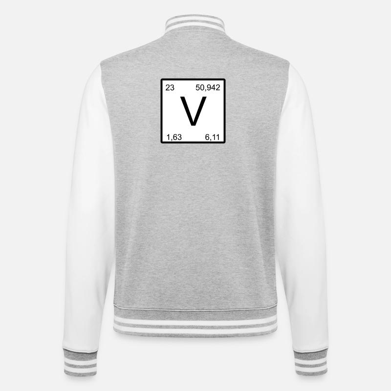 Vanadium V-Element Conception - Veste Teddy - gris chiné / blanc