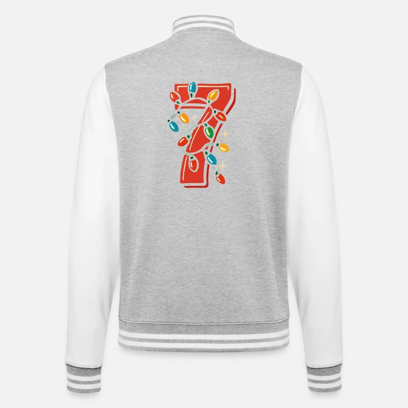 Fun 67 Numéro 6-7 6 7 Assorti Noël Six Vous - Veste Teddy - gris chiné / blanc