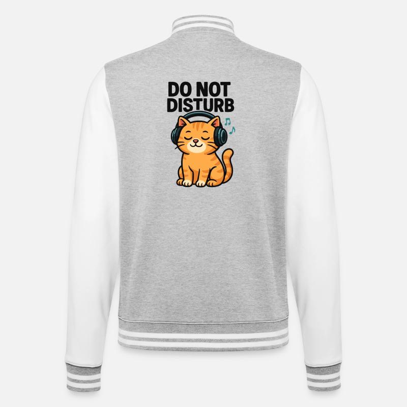 Mode sommeil Cat DJ avec casque - Veste Teddy - gris chiné / blanc
