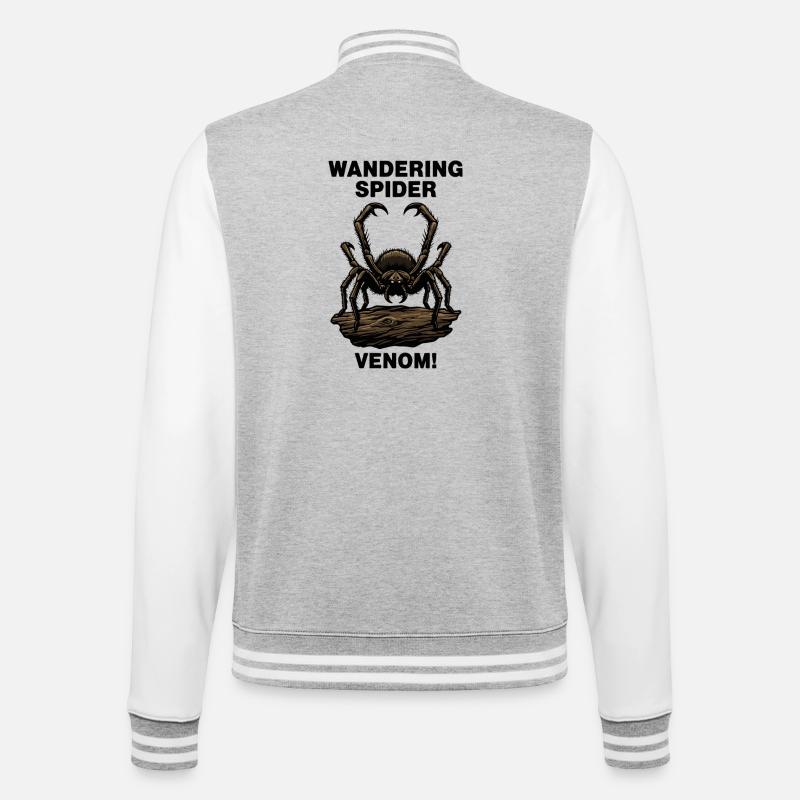 Araignée Bananière Venin Danger Wandering Spider - Veste Teddy - gris chiné / blanc