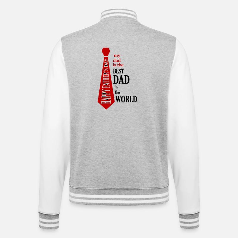 Father's Day - College Sweat Jacket - heather grey/white