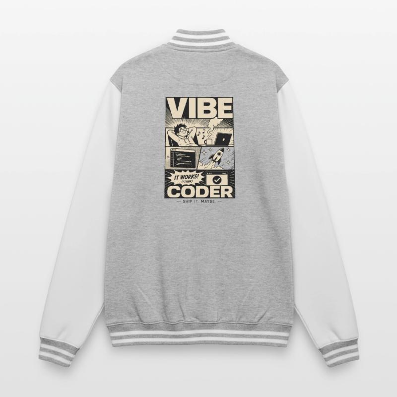 Vibe Coder Programmer Humor College-Sweatjacke