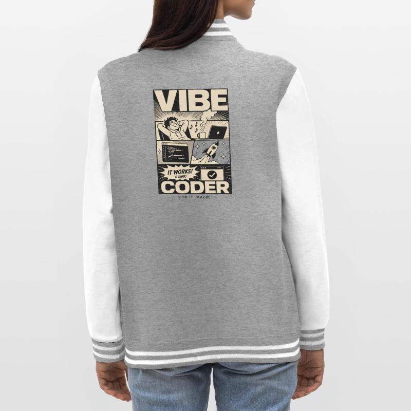Vibe Coder Programmer Humor College-Sweatjacke