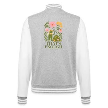 Urban Gardening That's Enough Compost - College Sweat Jacket - heather grey/white - Back - Marisol (170cm)