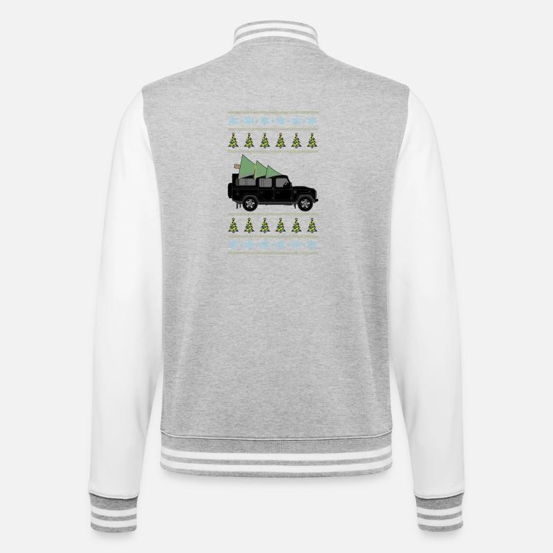 Defender 110 Black Christmas Light - College-Sweatjacke - Grau meliert/Weiß
