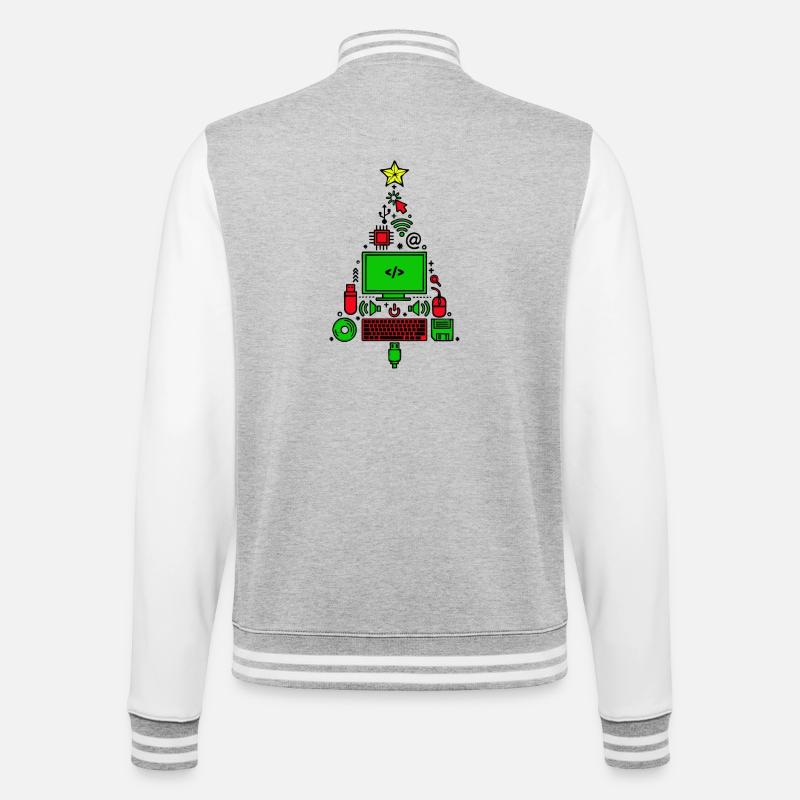 Code Computer Code Debug Skripting Programmierer - College-Sweatjacke - Grau meliert/Weiß