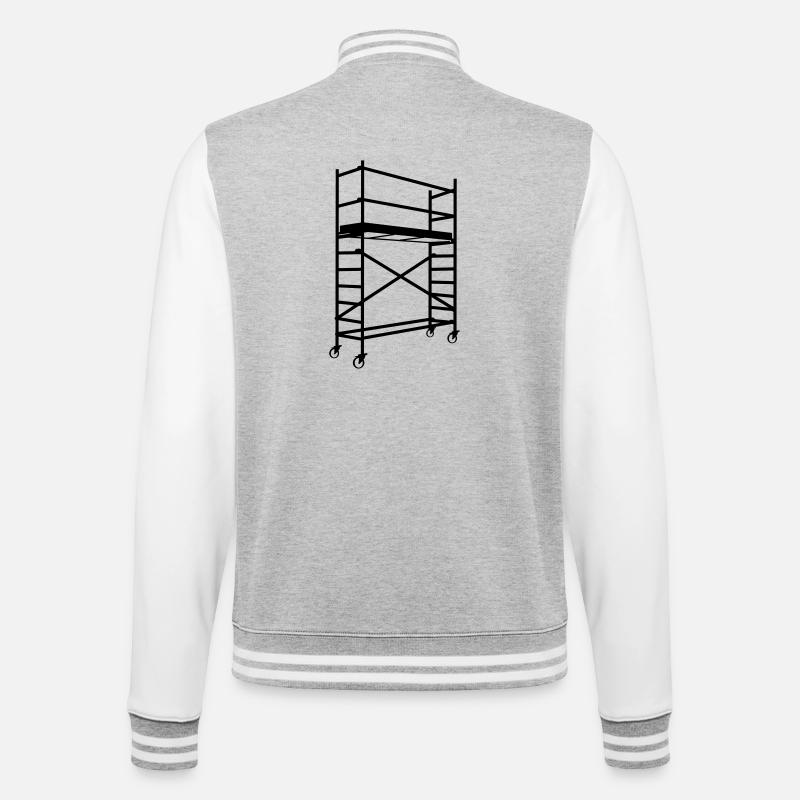 Échafaudage à roulettes – image de l’ombre - Veste Teddy - gris chiné / blanc