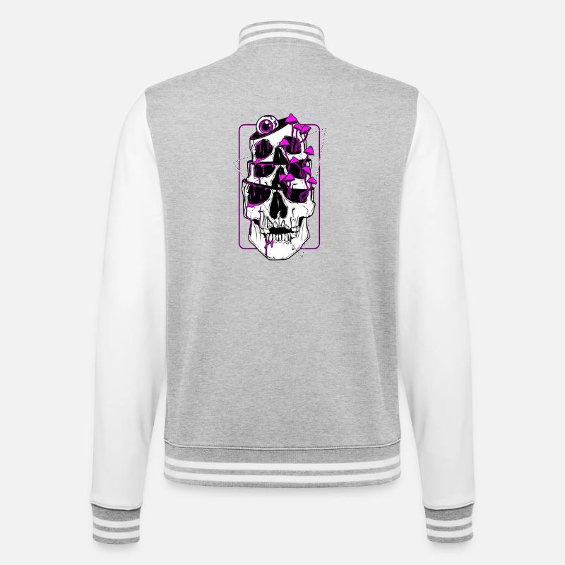 False Awakenig Loop - College Sweat Jacket - heather grey/white